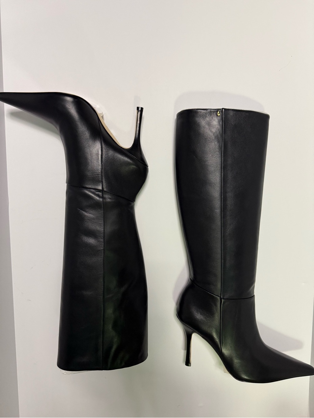 Larroude Carine Boot In Black Leather NWT - Picture 9 of 16